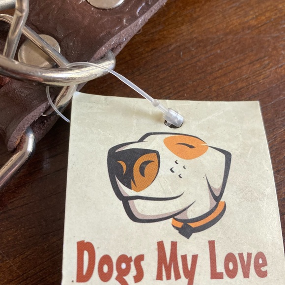 NWT Dogs My Love Brown Leather Tooled Adjustable Collar - Picture 12 of 12